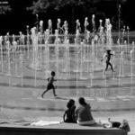 Jackson Park Beach House Courtyard with Fountain 1